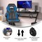 Flash Furniture Blue LeatherSoft Gaming Chair - Skate Wheels CH-00095-BL-RLB-GG - alternate 5